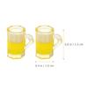 20 Pcs Miniature Beer Mugs Realistic Mini Beer Cups Mini House Accessories Glassware Drinkware Kitchen Bar Items