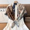 French retro ethnic style 111 imitation silk scarf large square scarf with shawl beach towel for women in spring and autumn