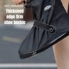 1 Paar High-Top Wasserdichte Überschuhe Schwarz Rutschfest Wiederverwendbar für Motorrad Radfahren Fahrrad Herren Damen Überschuhe PVC Schutz