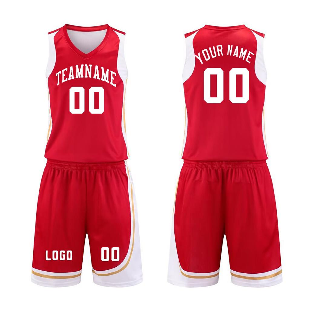 Set Maglia da Basket Personalizzata Due Pezzi Senza Maniche Uniforme Sportiva Numero Personalizzato Squadra Adulto Giovane Uomo Donna
