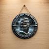 Decorative Hanging Sign Lightweight Wooden Wall Art Sign with Marine Elements Rudder Lifebuoy