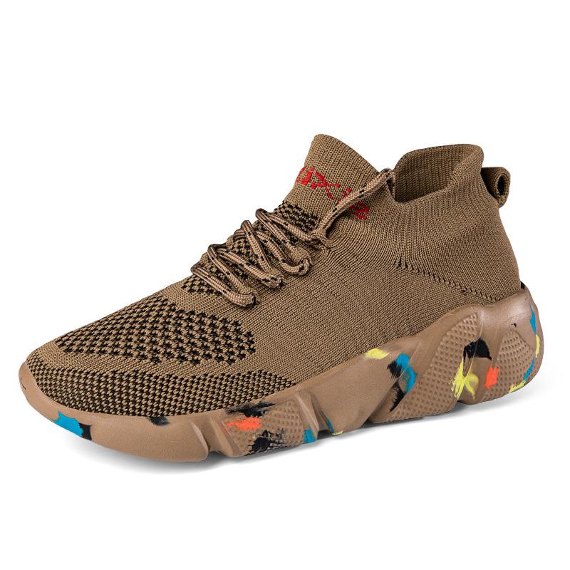 Women's Flyknit Soft Sole Fashion Sneakers - Stretchy Upper, Stylish and Comfortable for Sports or Casual Wear.