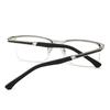 Fashion Men's Half-frame Business Reading Glasses Anti-blue Light Anti-fatigue Metal Frame Presbyopia Glasses +1.0 To +4.0