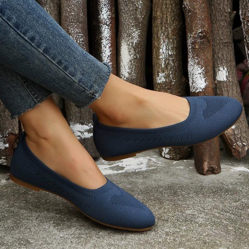 Fashion Large Size Flat Shoes Spring and Autumn New Casual Walking Shoes A Slip-on Single Shoes Women