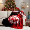 Custom Name Frankfurt Football Blanket Flannel Blanket for Camping, Hiking, Garden Parties, Picnic Essentials,gift for family and friend