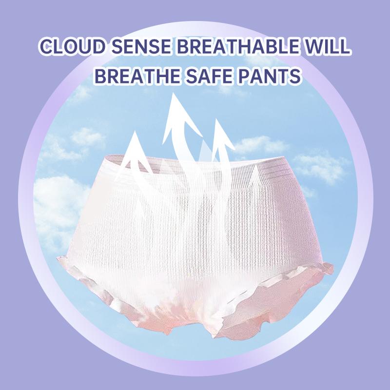 1Packs Sanitary Pants Disposable Night Use Pants Sanitary Napkins Ultra-Thin Menstrual Pants Sleepwear Postpartum Care Pad  Rtum