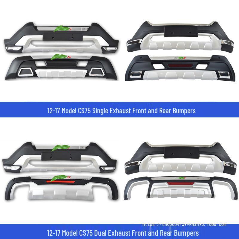 Front and Rear Bumpers for Changan CS75, CS55, CS35 Plus Car Modification Rear Guard - No - Changan CS35 17 Thickened