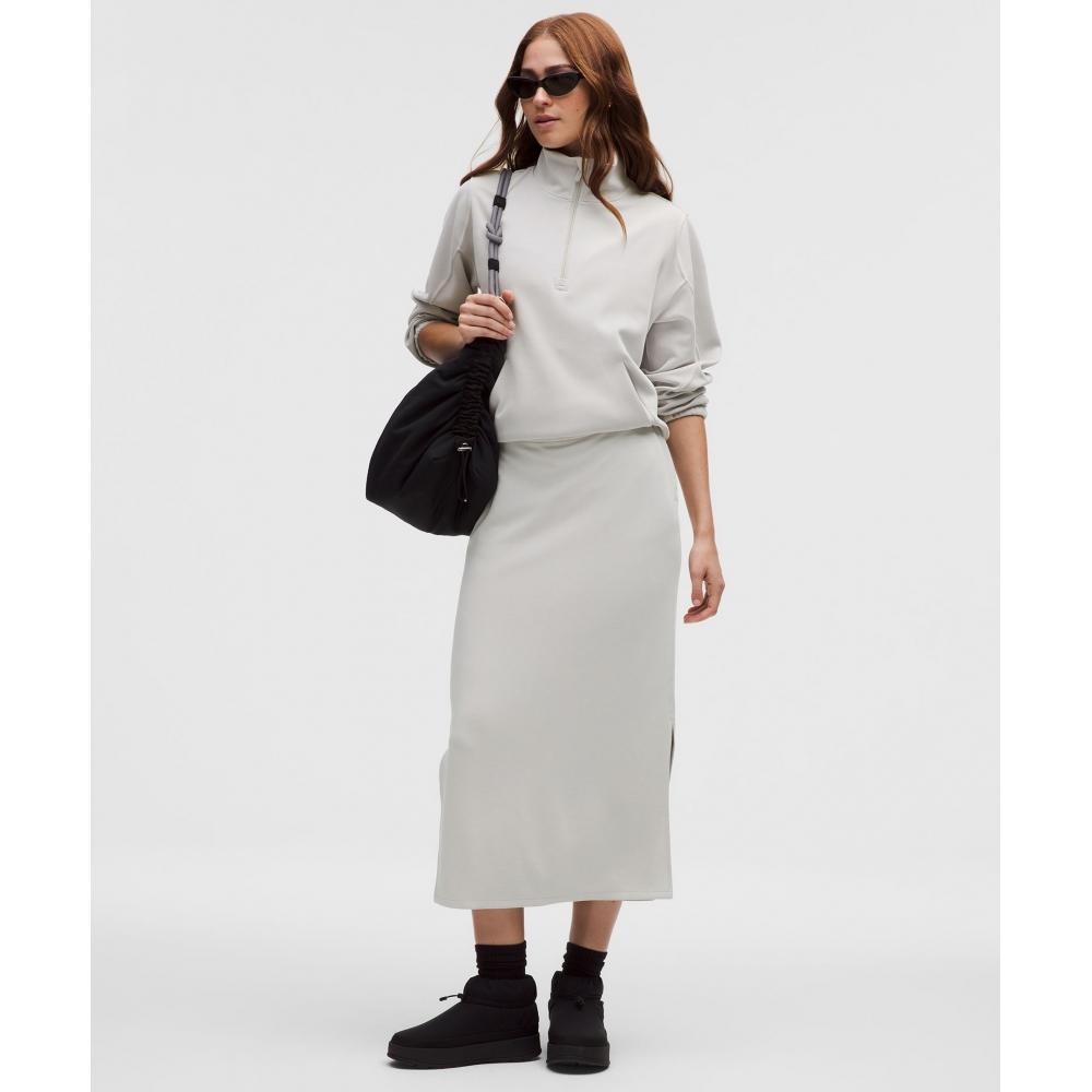 Lululemon Softstreme Half Zip  Long Dove Grey