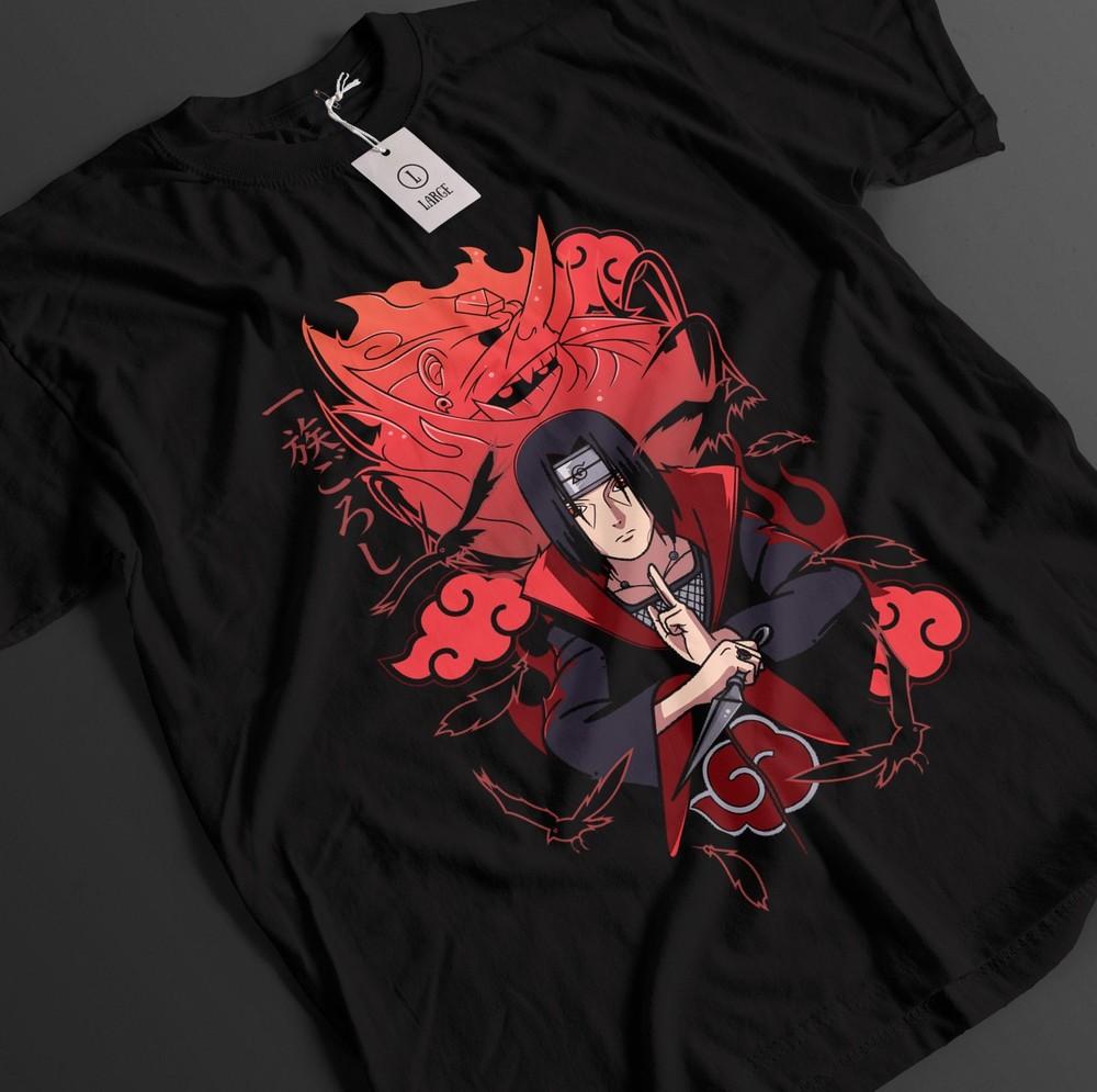 

Naruto Shirt Itachi Uchiha Tshirt Sasuke T-Shirt Orochiru Anime Pain Unisex Tee XL