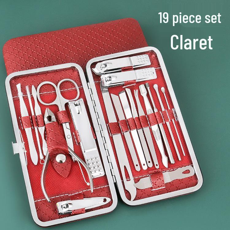 Set de Herramientas de Manicura Tycoon Gold de 19 Piezas con Diseño de Diamantes