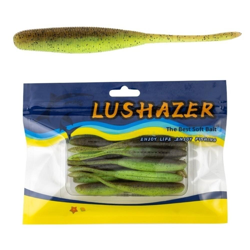 Confezione da 10/18 pezzi Lunghezza 75mm/100mm Esca Morbida Esche da Pesca Esca Morbida Realistica Pesca in Acqua Dolce