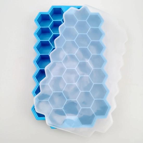 Ice Cube Tray Silicone Mould 37 Cellular Silicone Ice Cubes Hexagonal Molds DIY Kitchen Honeycomb Ice Cubes Molds