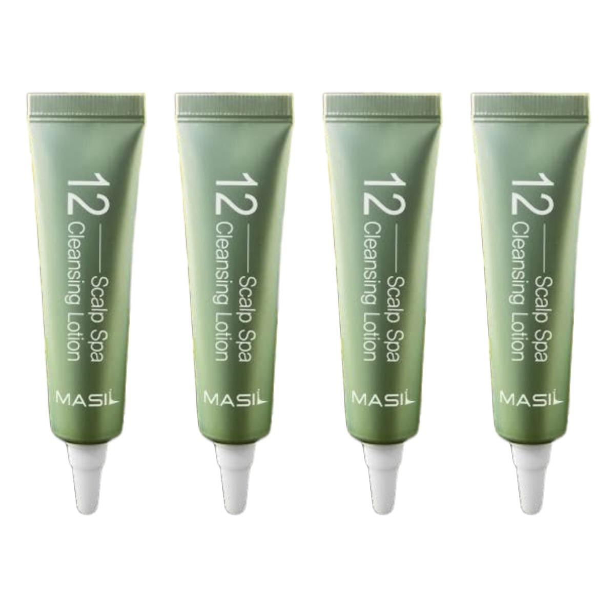 MASIL 12 Scalp Spa Cleansing Lotion Deep Scaling & Refreshing Treatment 15ml*4ea