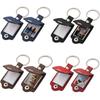 Heat Transfer-Press Key Ring For Sublimation Keychain Blanks 10 Pcs Bulk, PU Leather Key Chains For DIY Photo& Text