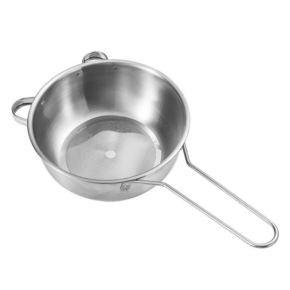 Long Handle Stainless Steel Strainer Ergonomic Handle Strainer Basket Rice Sieve  Drying Stainless Steel