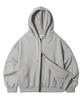 Granfinny Oversized Double-Sided Brushed Two-Way Sweat Zip-Up Hoodie - Melange