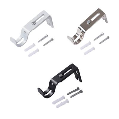 Curtain Rod Bracket Single Rod Bracket for Wall Universal Curtain Rod Holder for 1inch Drapes Rod Curtain Rod Hook with Screws
