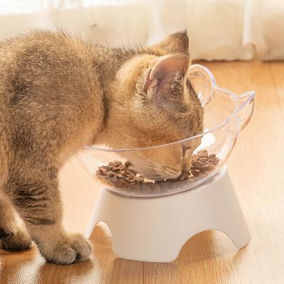 Cat Bowls,15 Degrees  Tilted Raised Cat Food and Water Bowl Pet Feeder Bowls for Cat and Small Dog