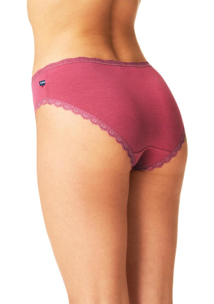 Figi damskie bawełniane (2 pack) midi bikini w jasnej i ciemnej kolorystyce LPC 785 Key