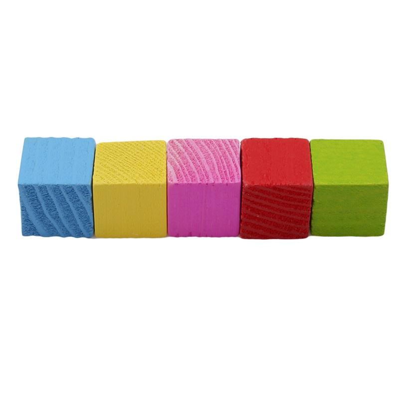 20 Pcs/set Infant Building Blocks Cube Wooden Stack Block Baby Kids ...