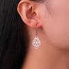 My Shape Filigree Flower Earrings for Women Girls Stainless Steel Geometric Plant Vine Drop Earrings Fashion Jewelry Wholesale