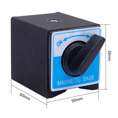 HFS (R) Magnetic Base Stand for Dial Gauges with Fine Adjustment, Dial Stand, Magnetic Holder, for Measurement and Surveying (Magnet: 60x50x55mm)