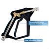 Short Pressure Washer Pressure Washer Handle Power Washer with 1/4inch Quick Connector for Car Washing Cleaning HX6C