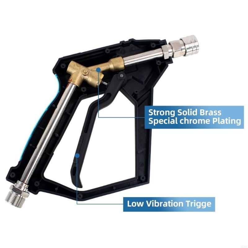 Short Pressure Washer Pressure Washer Handle Power Washer with 1/4inch Quick Connector for Car Washing Cleaning HX6C