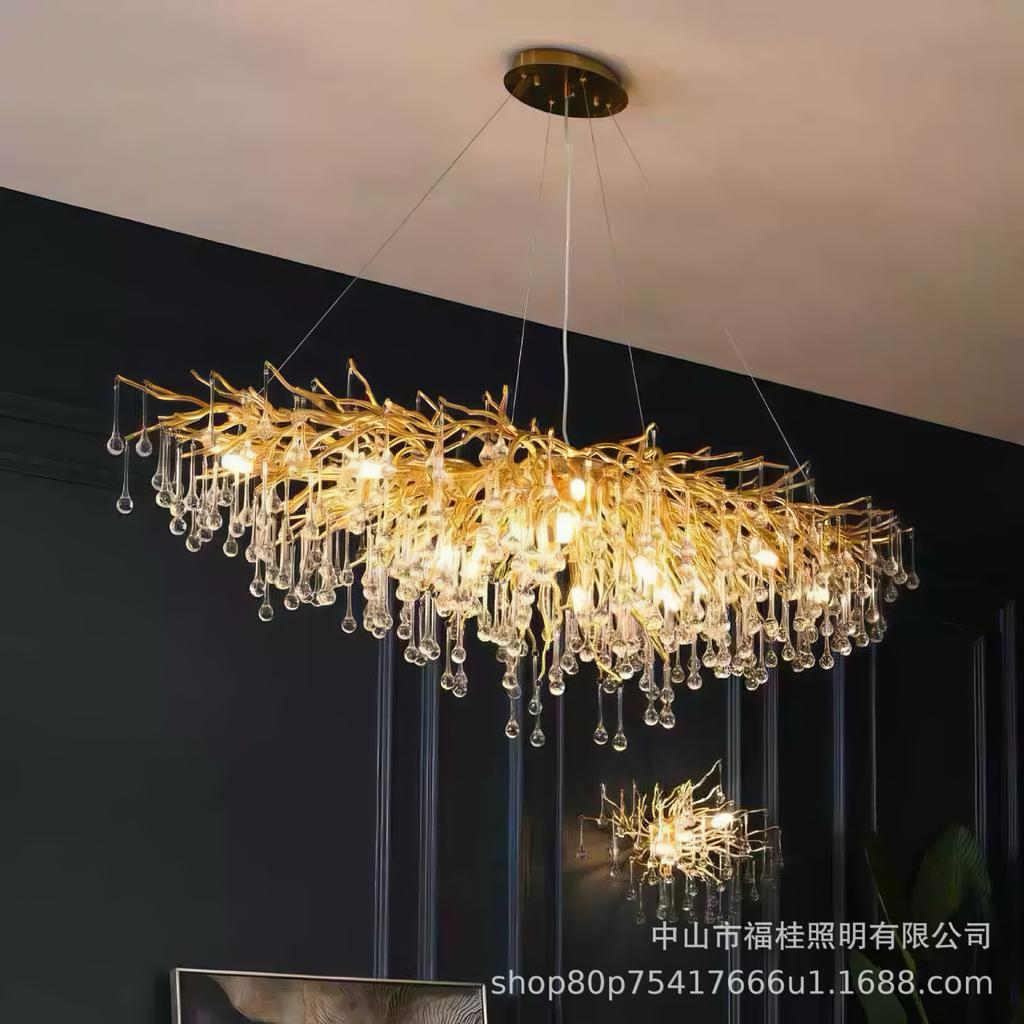 Modern Luxury Crystal Branch Chandelier for Bedroom & Living Room
