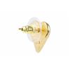 CHANEL Metal Love Lava Pleated Enamel Metal Stud Earrings Women's Small Gold