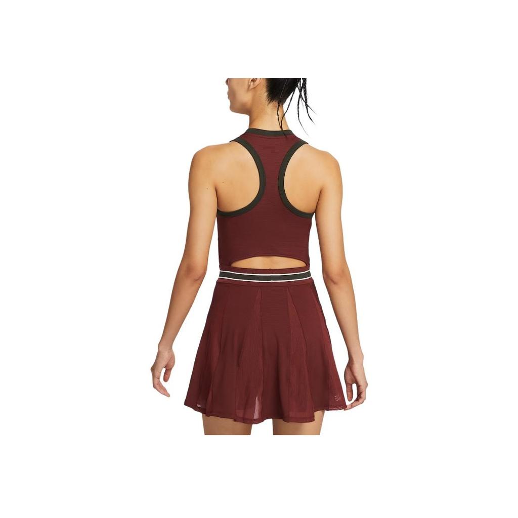 Nike Sukienka bez rękawów Court Slam Dri-Fit Sukienki Damskie Ciemnoczerwony Redwood Biały FZ6743619