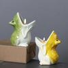 Decorative Cartoon Flower Vase Handicraft Frog Candlestick Stand Animal Succulent Flowerpot  Yard