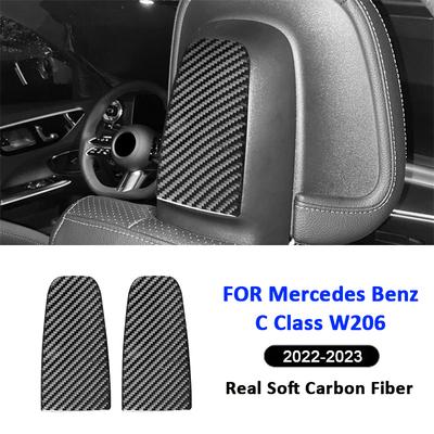 Für Mercedes Benz C-Klasse W206 - Karbonfaser Auto Sitz Kopfstütze Panel Schutz Zierleiste Abdeckung Dekoration Innenraum Aufkleber