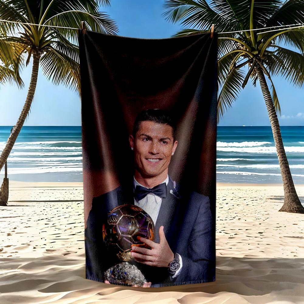 Cristiano Ronaldo Beach Towel Super Soft Absorbent Comfortable Lightweight