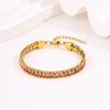 Titanium Steel  High-end Sense, Multi-color Light Luxury Zircon  Does Not Fade, High-value Color Diamond-encrusted  for Girls