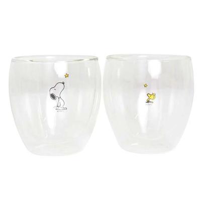 PEANUTS Snoopy LIFE&TIMES Original "BODUM" Collaboration Double-wall Glass Set