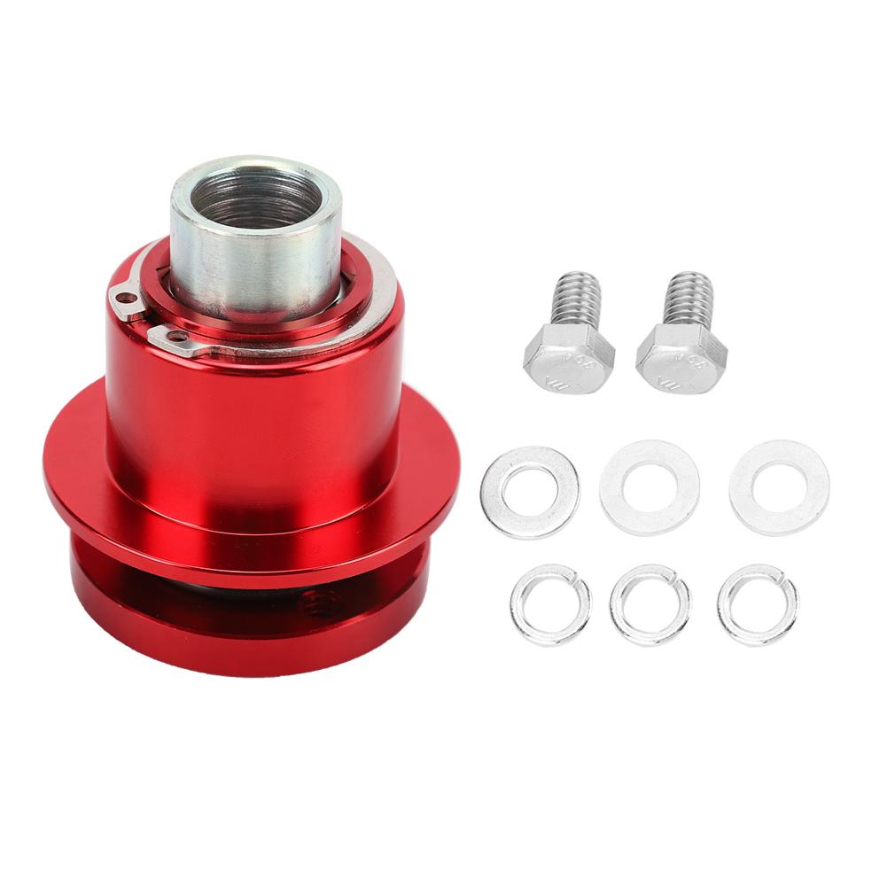 Car Quick Release 360 degrees  Steering Wheel Hub Adapter Kit 310‑101 (Red)