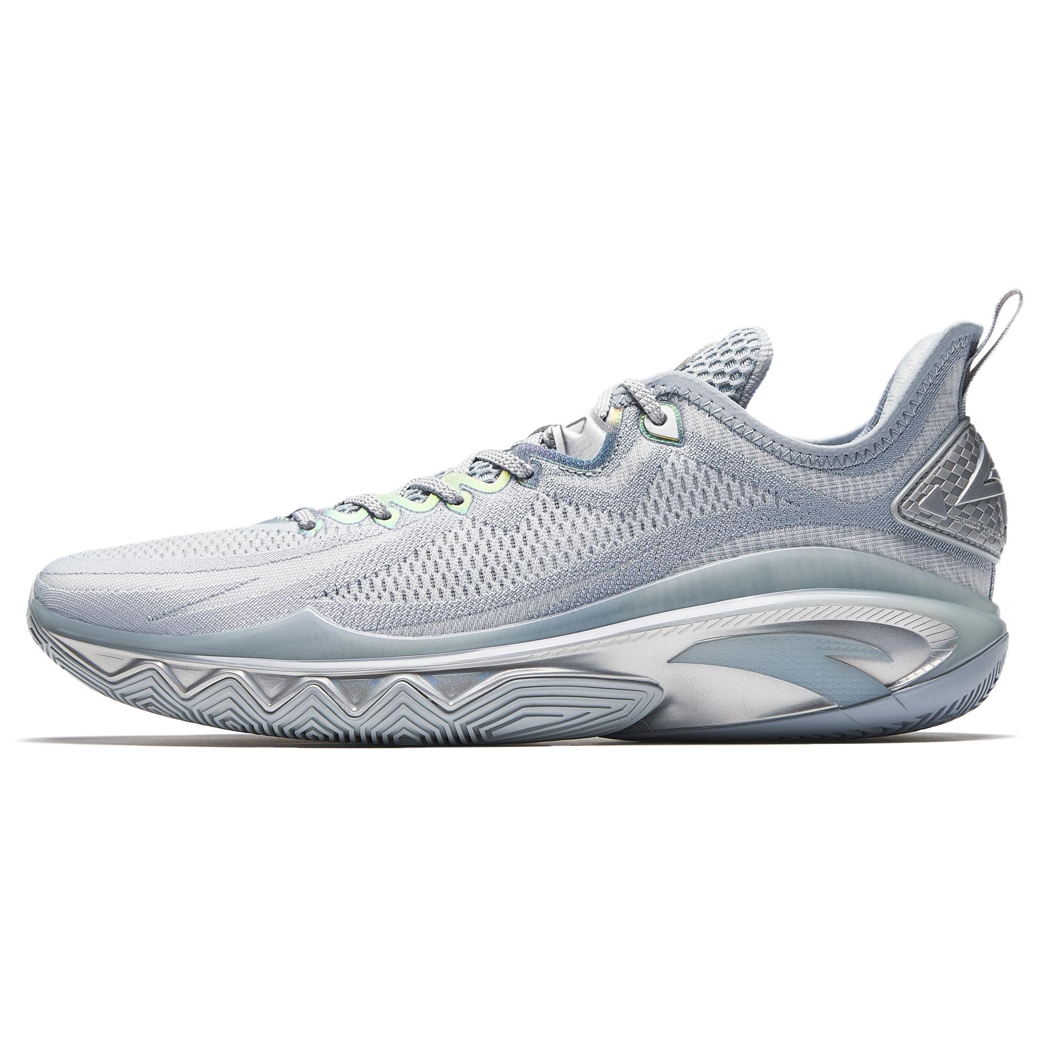 

Anta Swagger 2 Cushioning Abrasion Resistant Rebound Low top Basketball Shoes Men s Gray Silver 912531606S-2 44.5