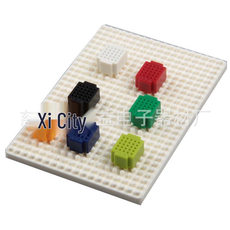 25-Hole Mini Breadboard In 7 Colors - ZY-25 Solderless Test Board, Customizable DIY Building Blocks