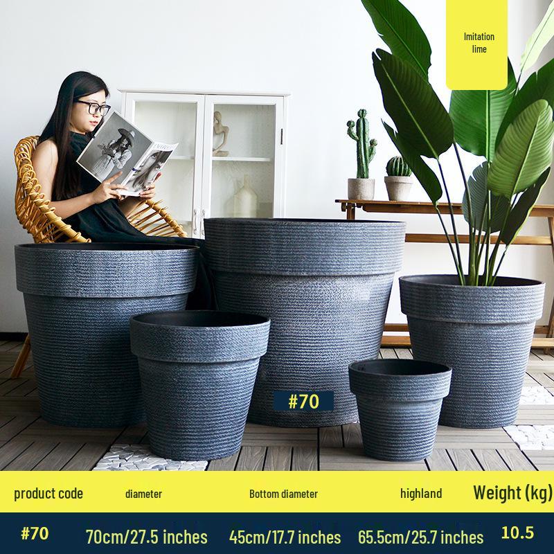 Large Resin Indoor/Outdoor Flower Pot for Trees and Plants