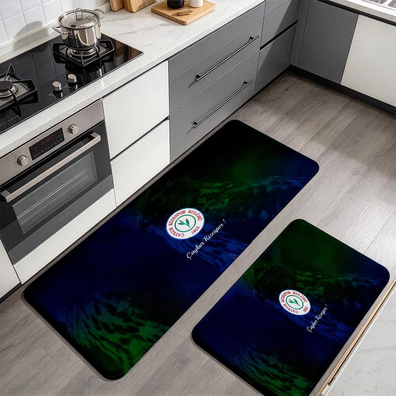 Caykur Rizespor Flannel Kitchen Mat Christmas Soft Area Rug Non Slip Floor Carpet Home Decoration
