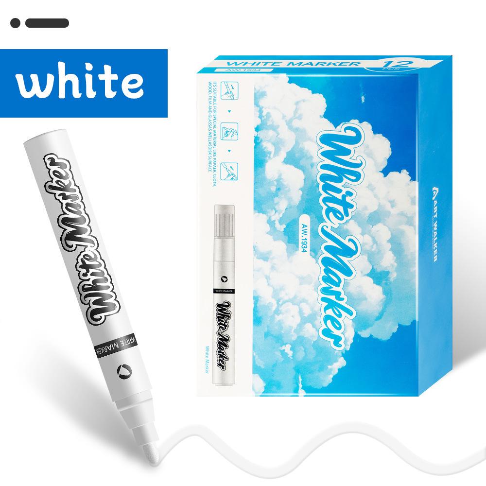 Waterproof Large Capacity White Highlight Marker - Fade-Resistant for Art and Graffiti