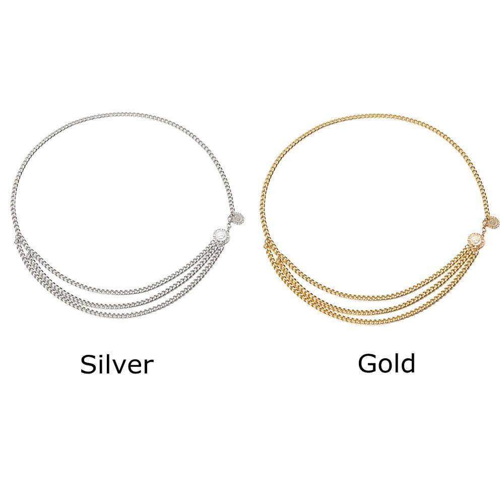 Antique Jewelry Ethnic Style Body Chain Body Accessory Adjustable Sunflower Round Waist Chain Retro Gold Waist Belt Women