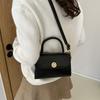 Vintage Minimalist Small Square Bag Autumn New Korean Style Shoulder Bag For Fashion
