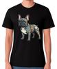 Floral French Bulldog T-Shirt Colourful Bulldog Art Frenchy Dog Lover Unisex Tee