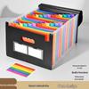25-Grid Accordion Folder - A4 Rainbow Large Capacity Lanyard Office Storage Bag