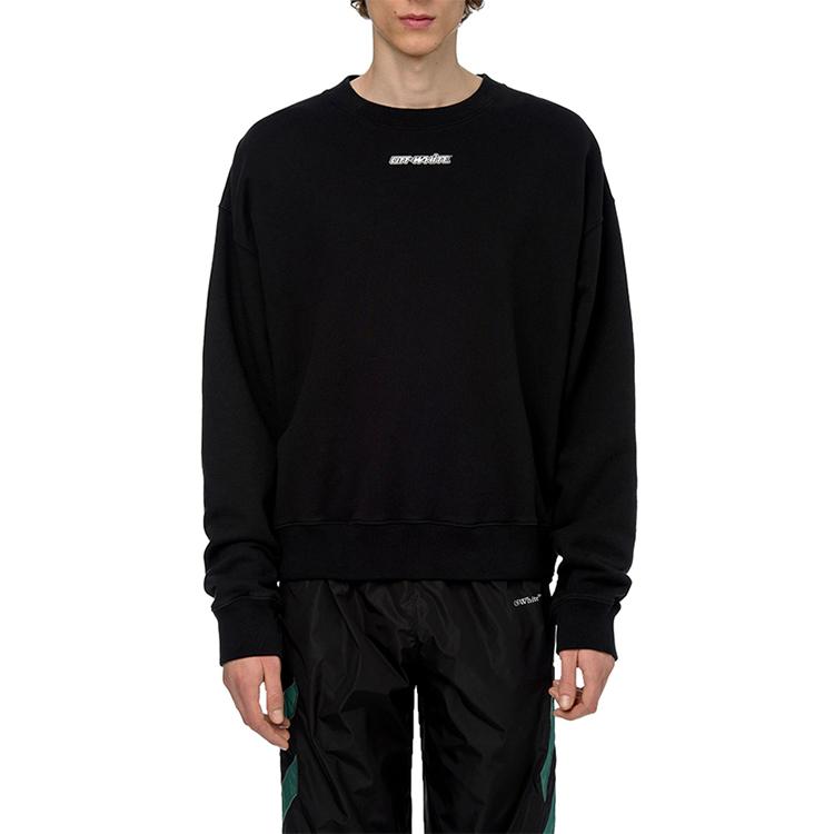 Off-White Marker Arrow Long Sleeve Sweatshirt Men Sweatshirt Black OMBA035E20FLE0021045