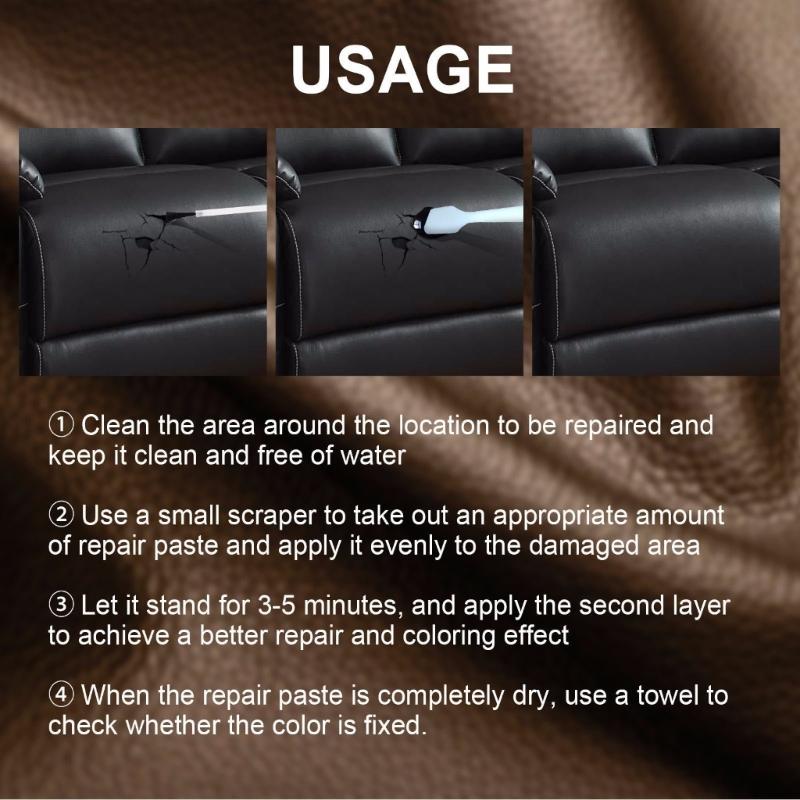 Advanced Leather Color Restorer Cream Set With Conditioning Repair For Car Interior Surfaces Sofa, Jacket
