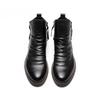 Men's Pu Boots  Fashion Chelsea Boots Men's Comfortable High Top Zipper Boots Non-slip Flat Boots Men's Boots Cowboy Boots