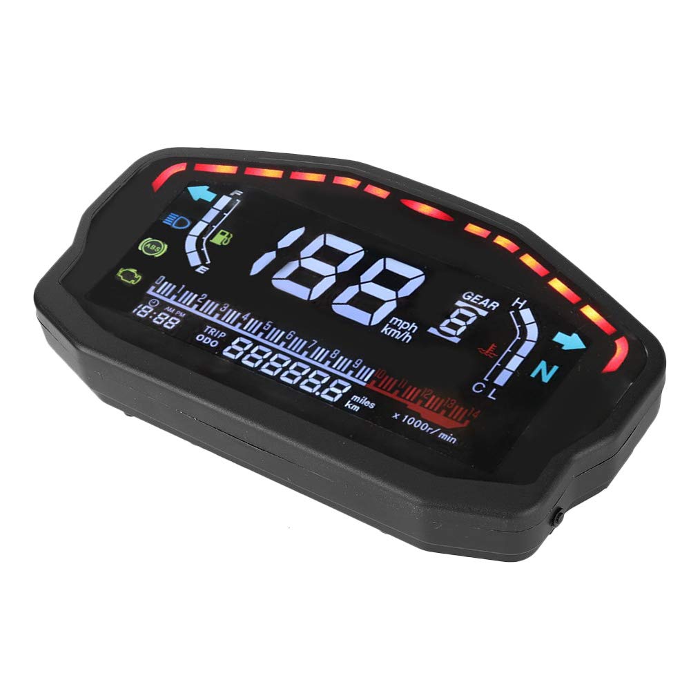 Instrument Motocicletă-Vitezometru Qiilu,Vitezometru Digital LED LCD Profesional,Kilometraj, Tahometru Motocicletă, Instrument Reinstalat
